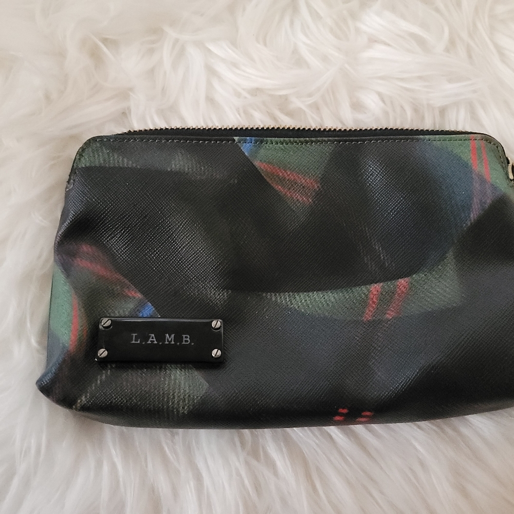 L.A.M.B Chain Plaid cosmetic bag